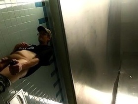 Spying On Homeless Studs In The Restroom!