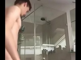 Marvelous Boy Masturbating In Shower0 