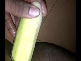 Cucumber in ass - bisexual man