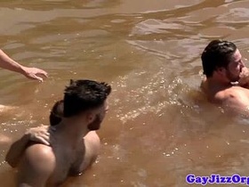 Gaysex bears suck cock at the river