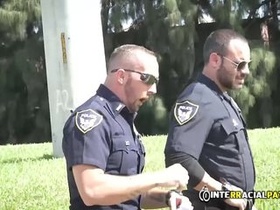 Car thief gets his asshole defenestrated by kinky gay cops big manstick