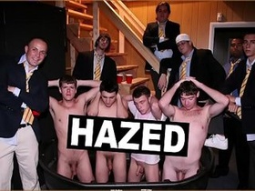 GAYWIRE - College Frat Boys Record The Pledges Being Hazed And It's Jokey